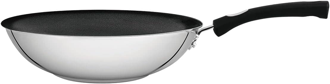 Panela Wok Tramontina Inox Antiaderente Solar Silicone 28cm,...