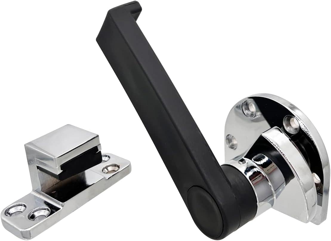 Xnrtop Conjunto de trava de trava de alça preta para congela... - Image 5