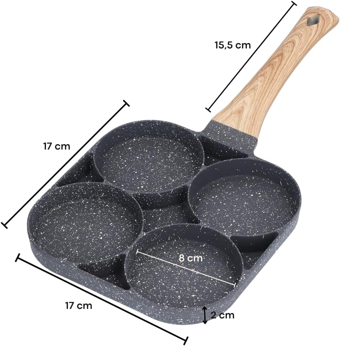 Frigideira Antiaderente Compacta com 4 Divisórias Alumínio R... - Image 3