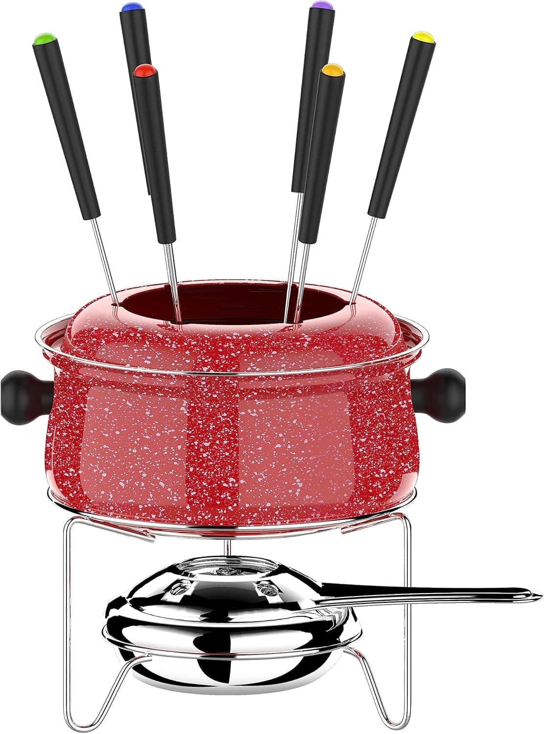 Conjunto Fondue Médio Color Stone 10 Peças, Vermelho, HH7814...