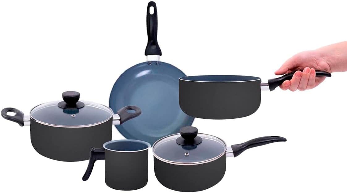 jogo de panelas 5 pçs antiaderentes de cerâmica e alumínio -... - Image 2