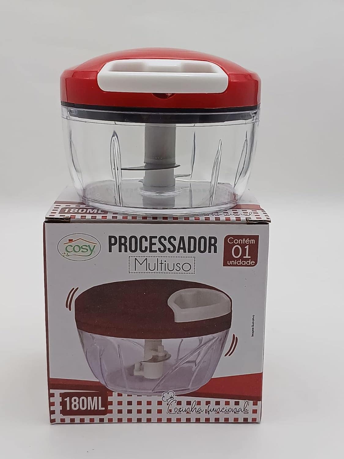 Mini Processador Manual de Alimentos, 2 Lâminas em Aço Inox,... - Image 6