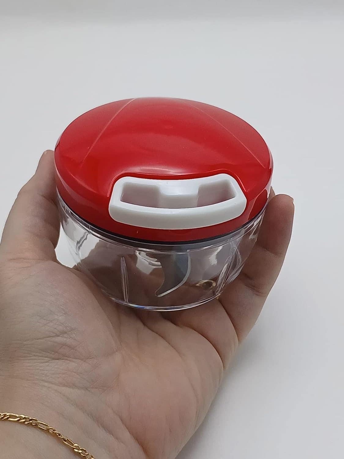 Mini Processador Manual de Alimentos, 2 Lâminas em Aço Inox,... - Image 4