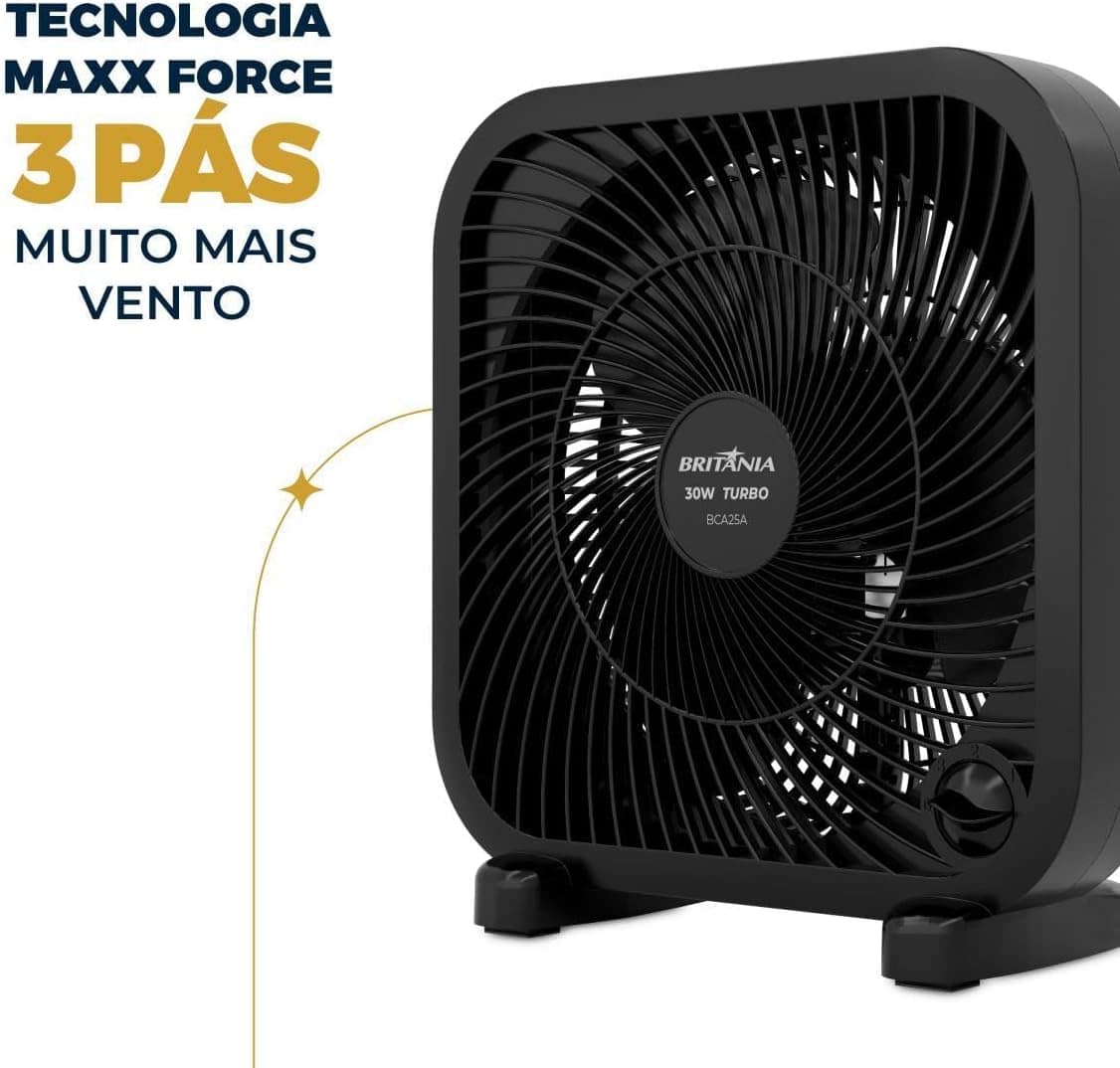 Ventilador Circulador Britânia 30W 3 Velocidades BCA25A 220V - Image 8