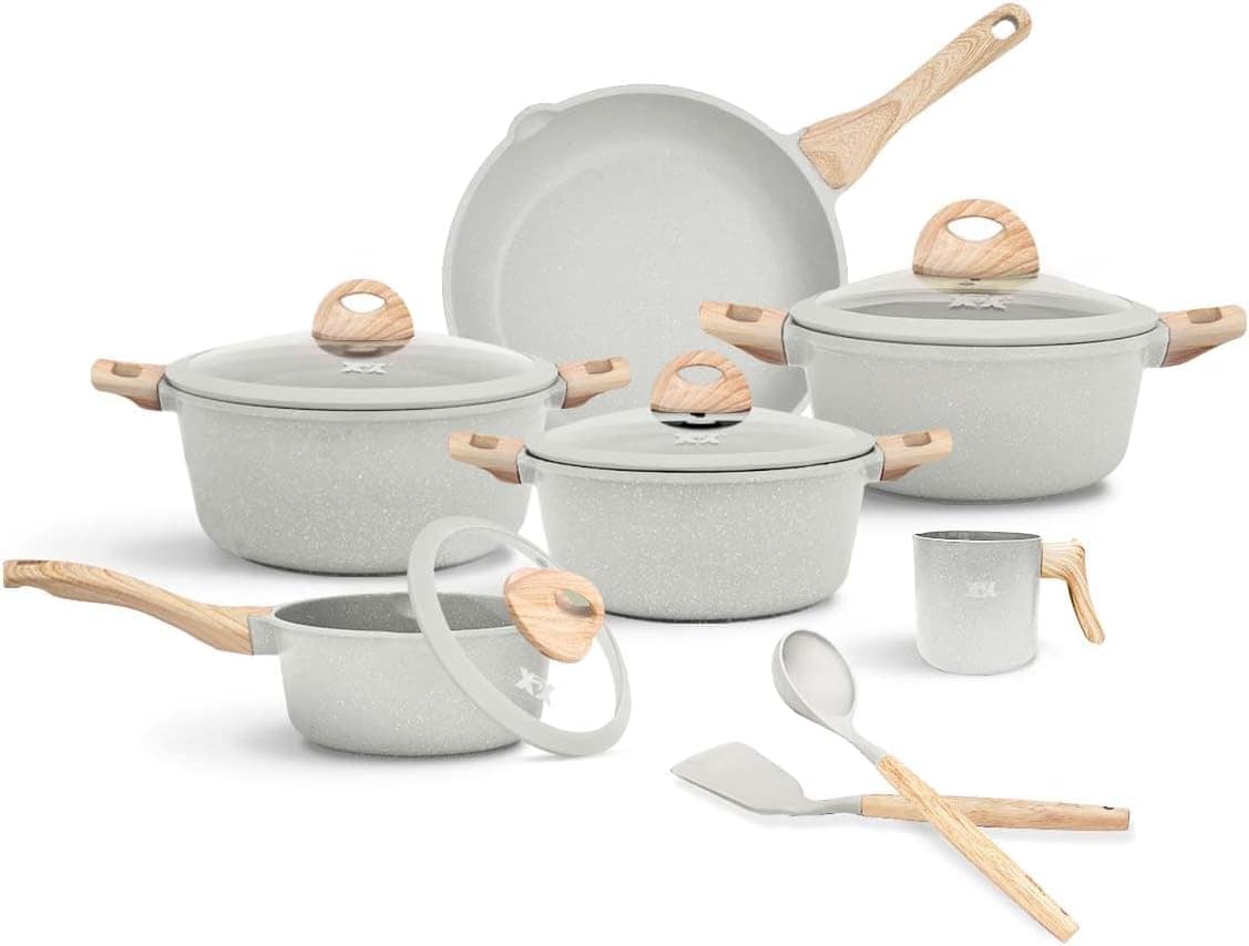 Jogo De Panelas 14 Peças Antiaderente De Indução Gás Oferta ...