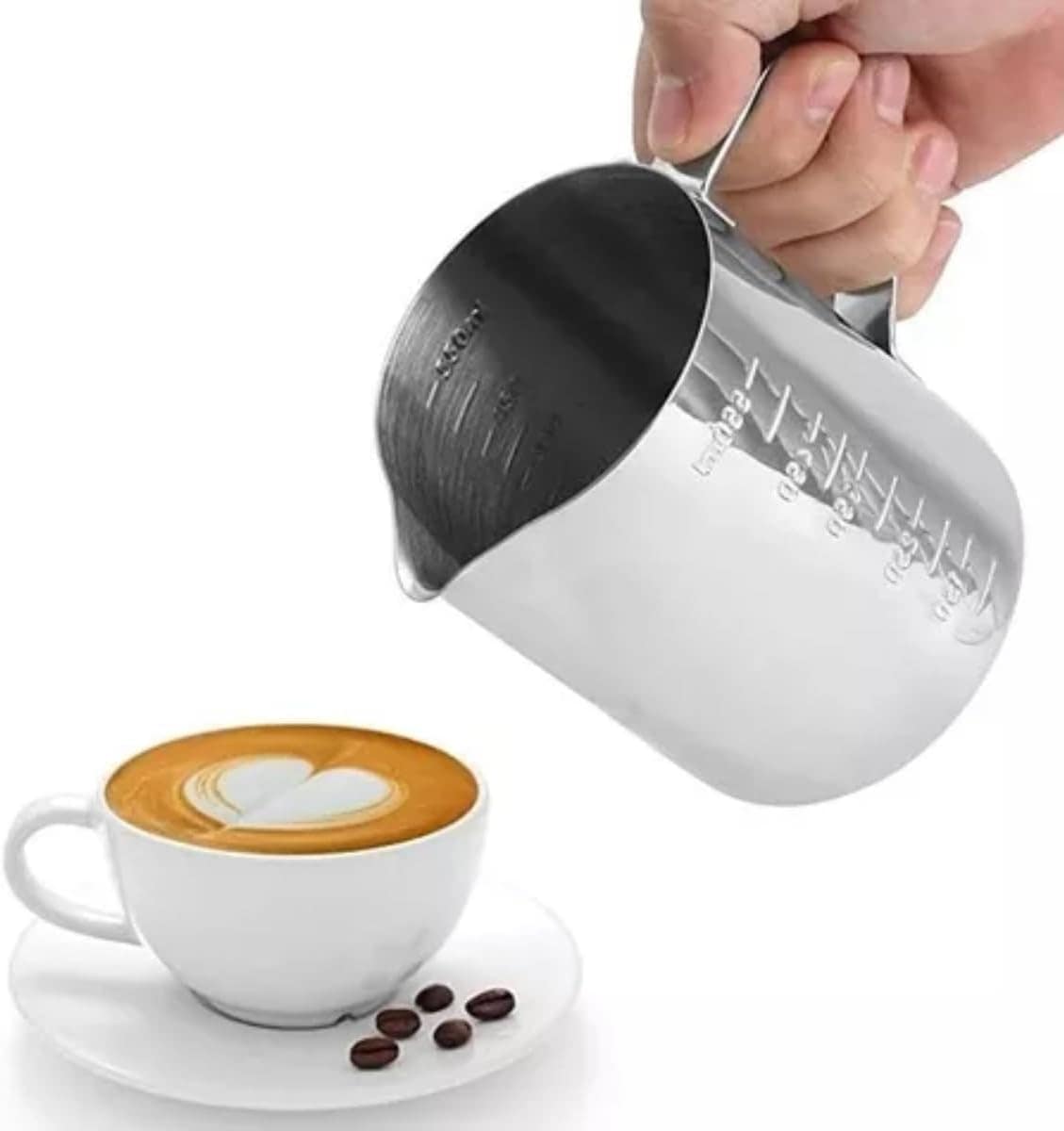 Jarra Barista Inox 350 ml Cremeira Americana Pitcher Leiteir...