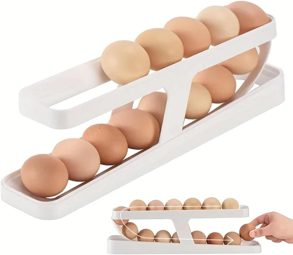 Organizador Dispensador de Ovos Para Geladeira Com 2 Andares...