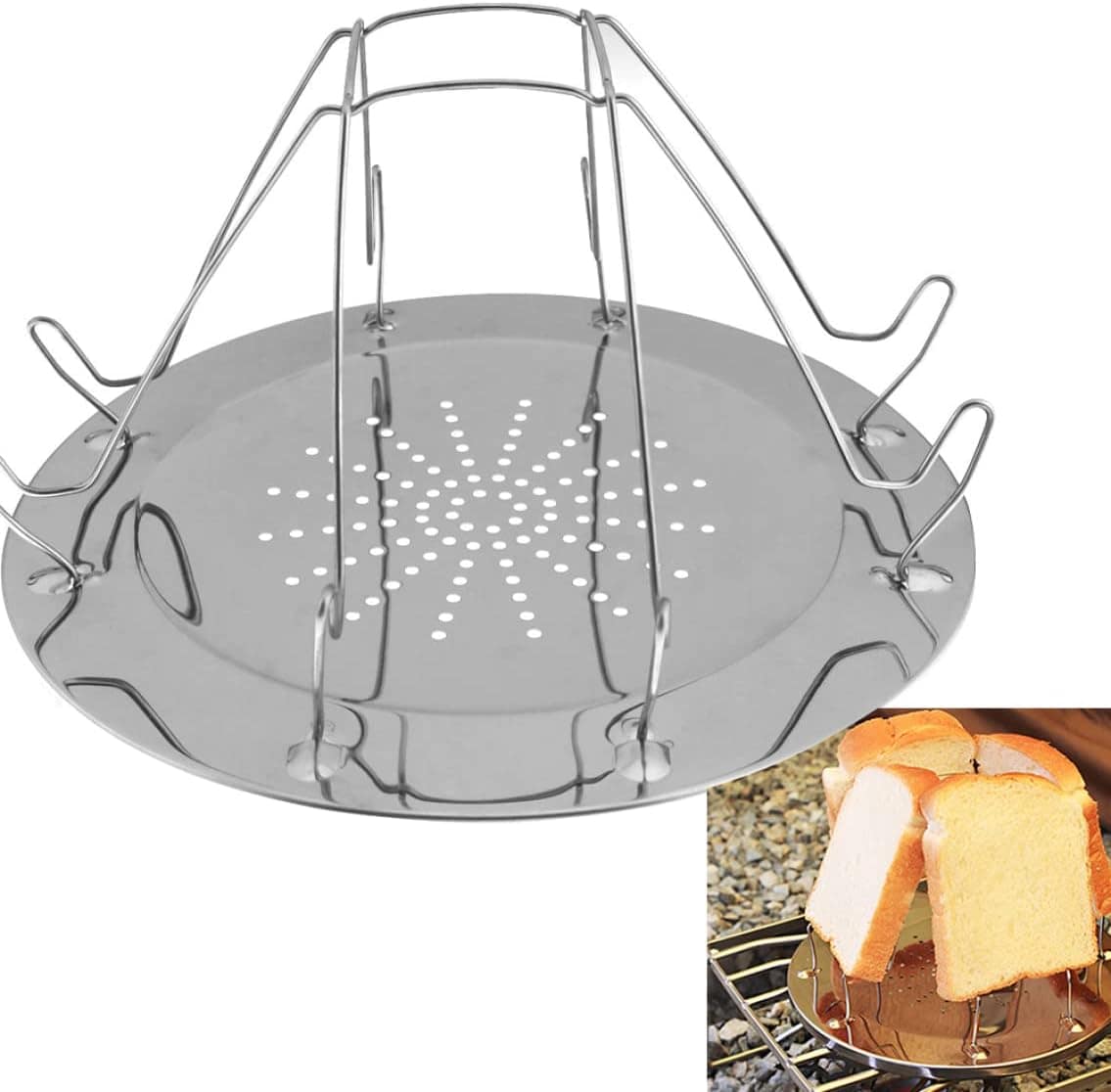 Torradeira de pão de aço inoxidável dobrável para família, a... - Image 9