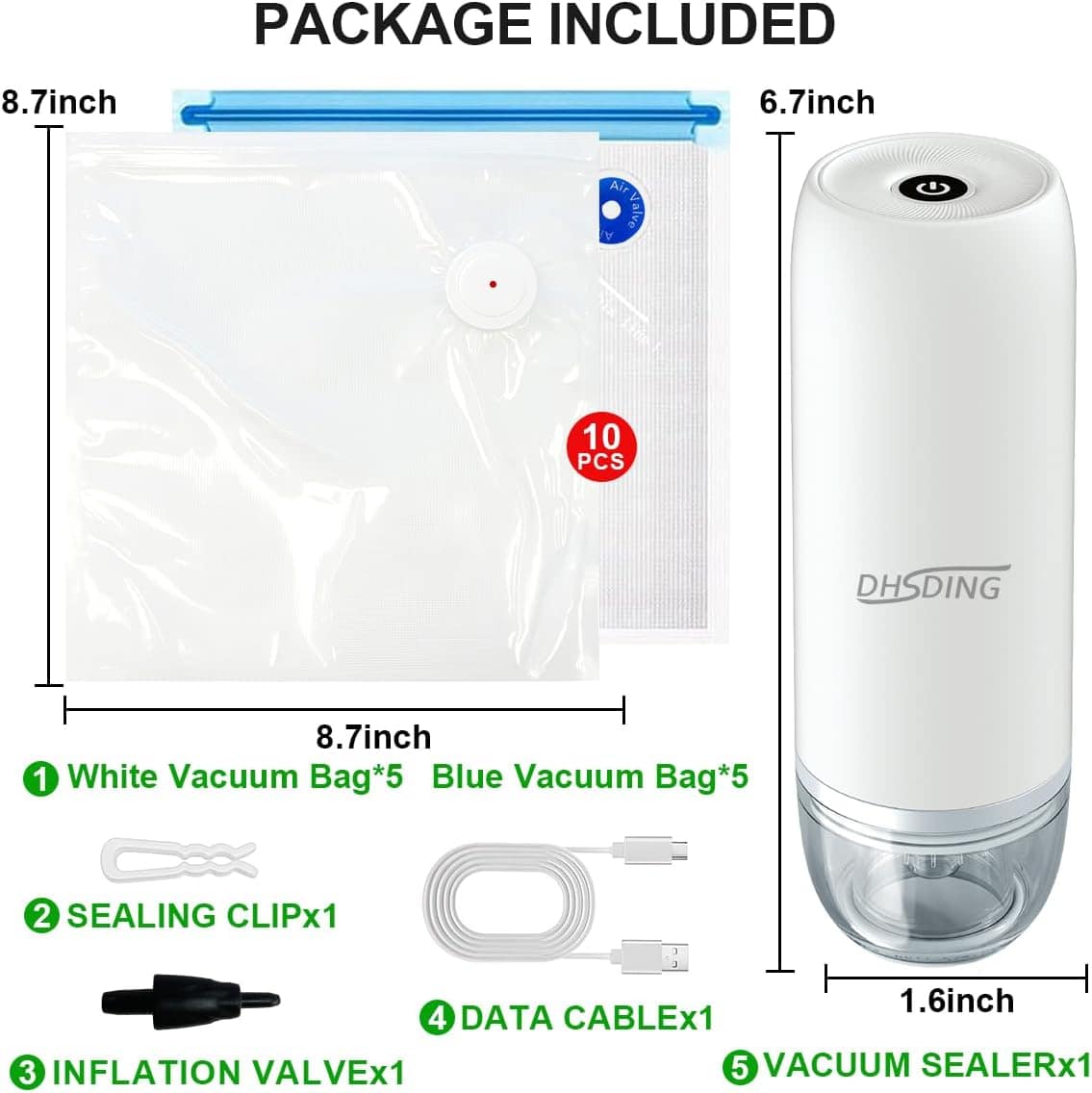Máquina seladora a vácuo para economia de alimentos, selador... - Image 9