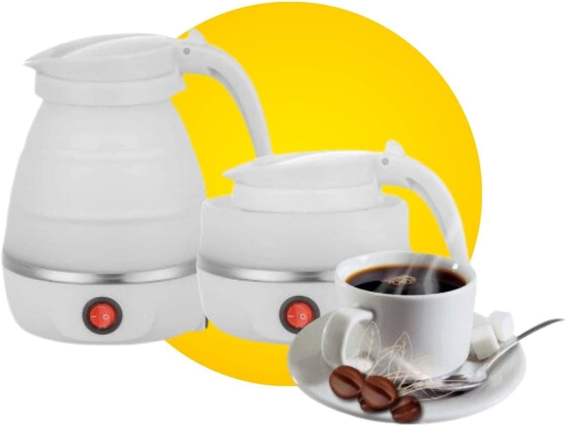 Chaleira Jarra Elétrica De Silicone Dobrável Retrátil Portát...