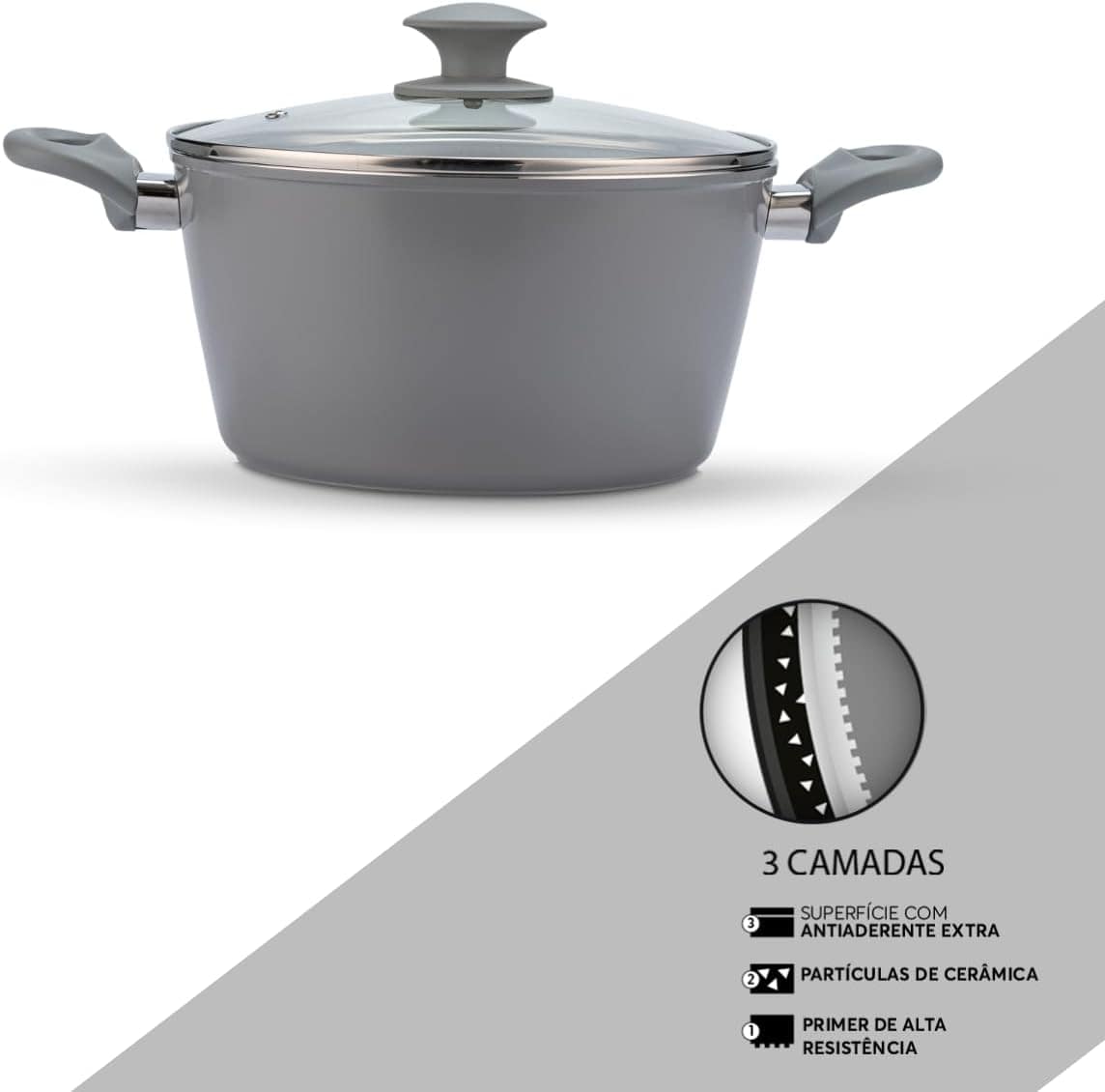 Jogo de Panelas Brinox Antiaderente 5 peças com Indução Cera... - Image 5