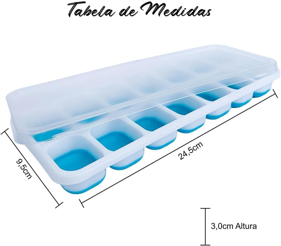 Forma para Gelo com Tampa Fundo em Silicone Super Resistente... - Image 7