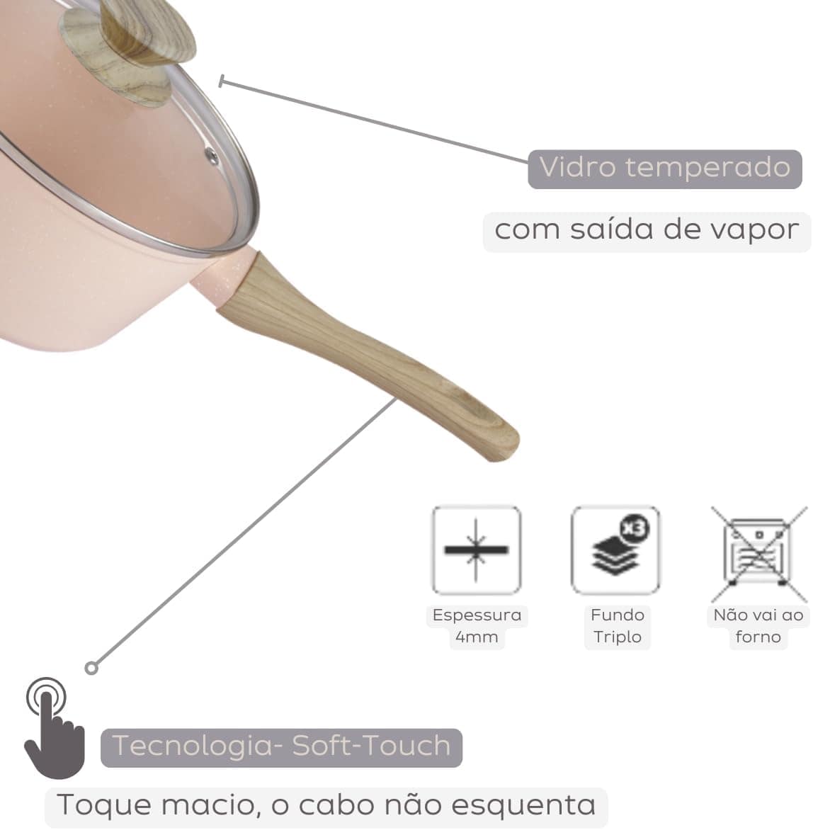 Jogo de Panelas Premium 10 Peças Indução Revestimento Cerâmi... - Image 7