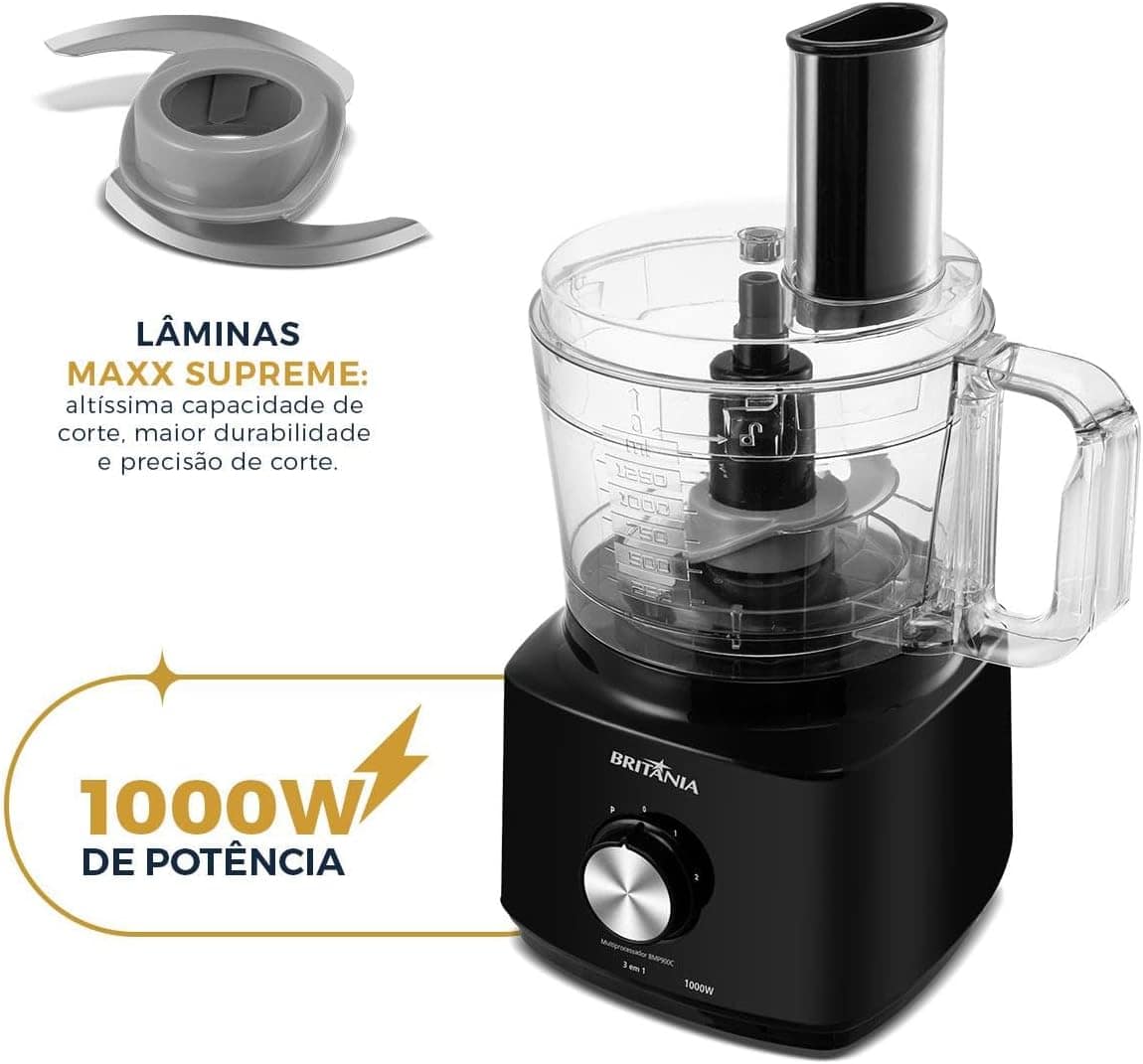 Multiprocessador Britânia 1000W 3 em 1 Lâminas Inox BMP900C ... - Image 10