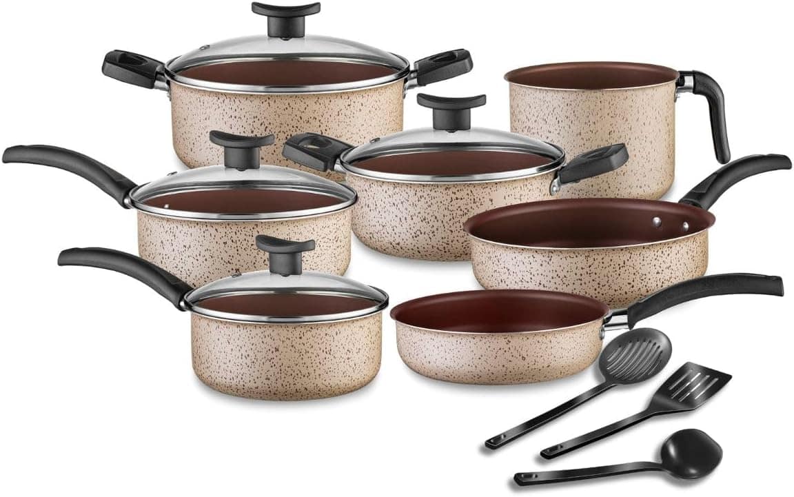 Conjunto De Panelas Antiaderente 10 Peças Teflon Linha Capp...