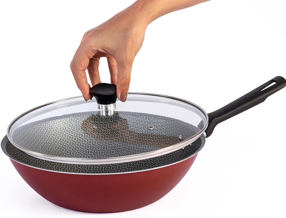 Frigideira Funda Antiaderente Wok Com Tampa- Tramontina (Ver...