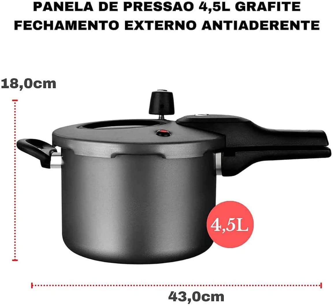 MTA PANELA DE PRESSAO COR GRAFITE COM VISOR DE VIDRO FECHAME... - Image 3