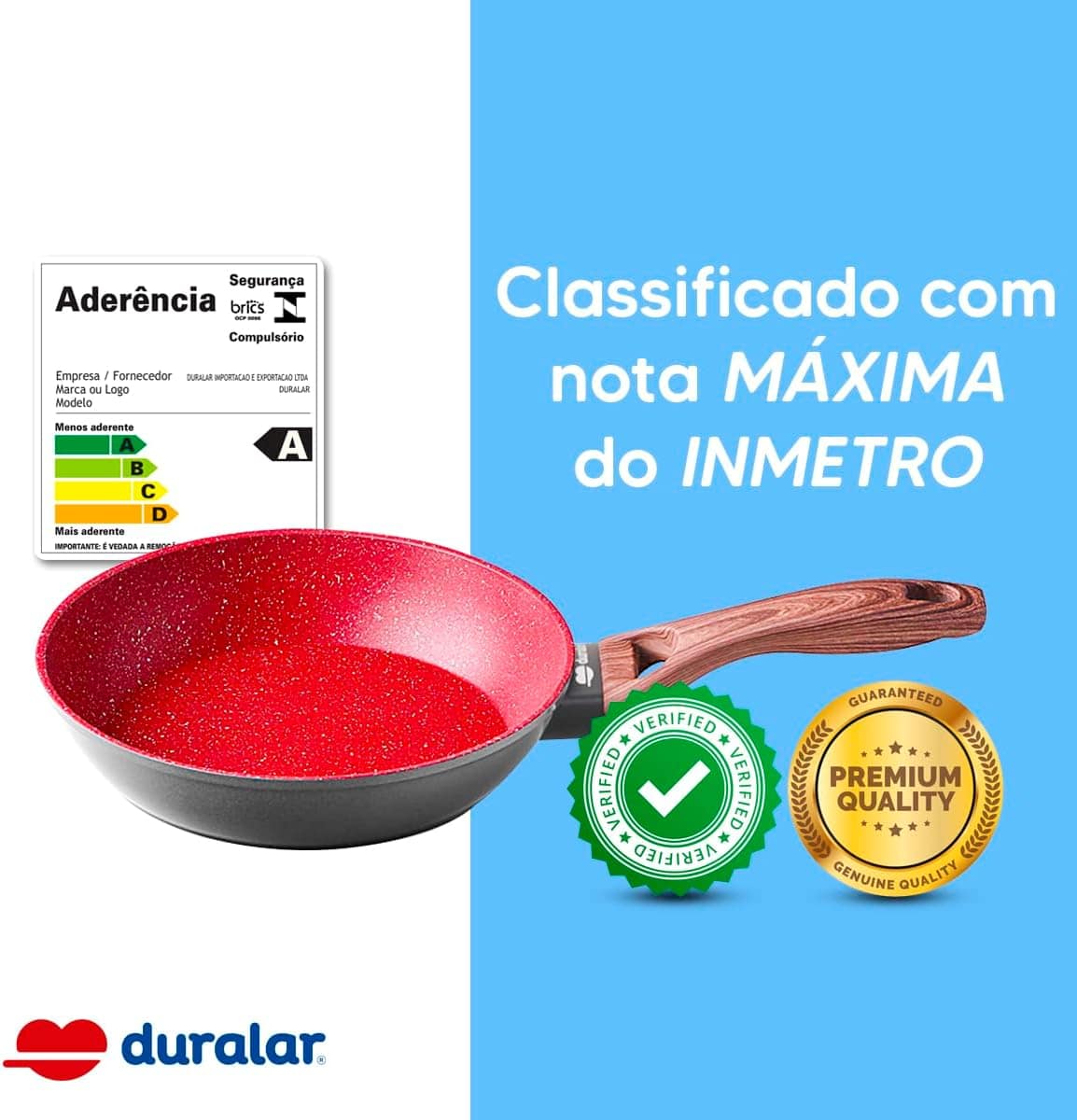 Frigideira com Tampa Cerâmica Antiaderente Indução N22 Dural... - Image 5