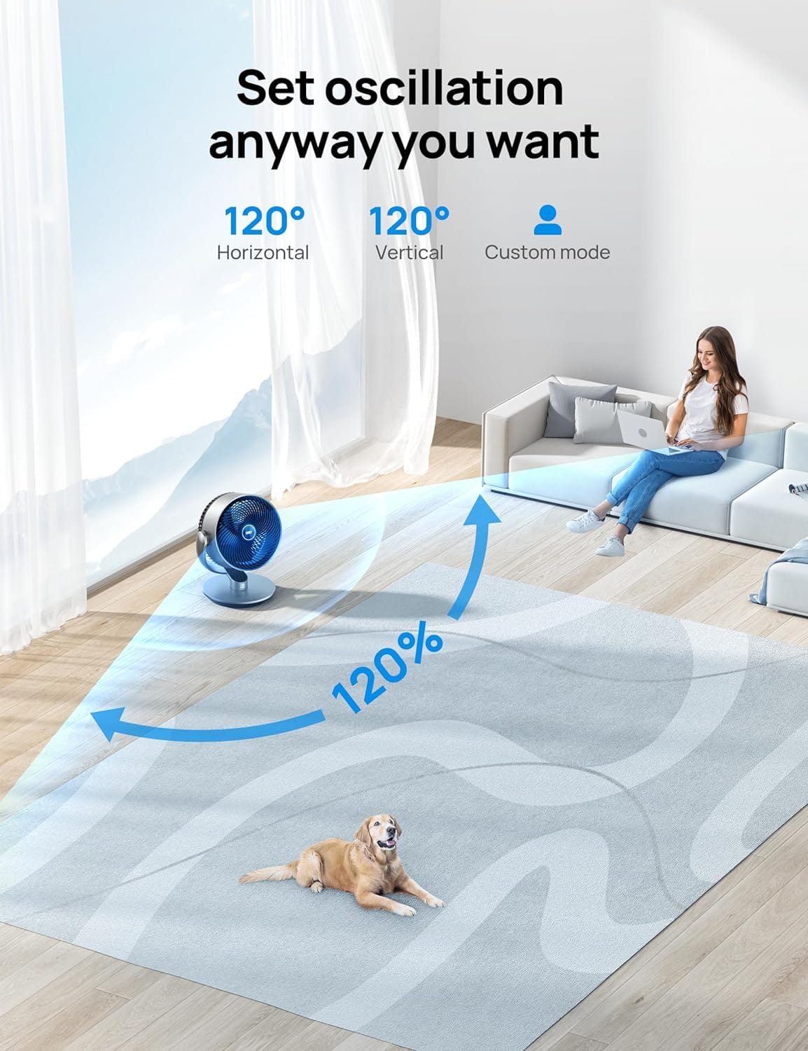 Dreo Ventoinha de mesa circular de ar DR-HAF004S prateado - Image 4