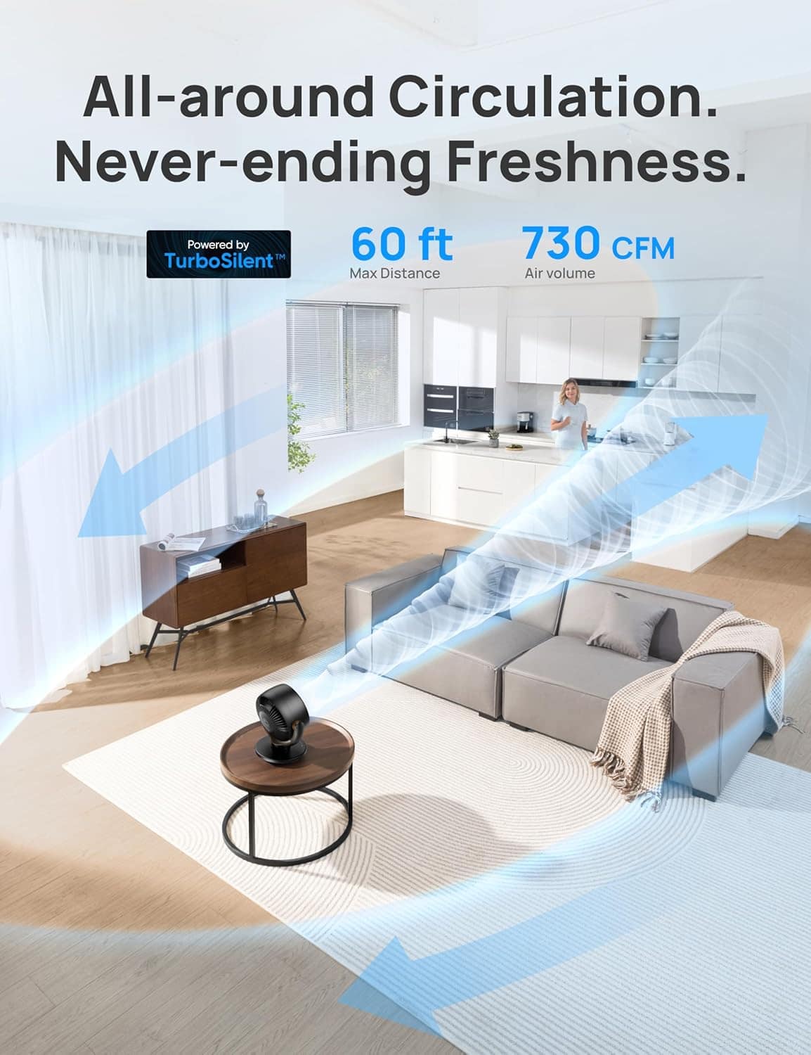 Dreo Ventoinhas para quarto de casa, ventilador circulador d... - Image 3