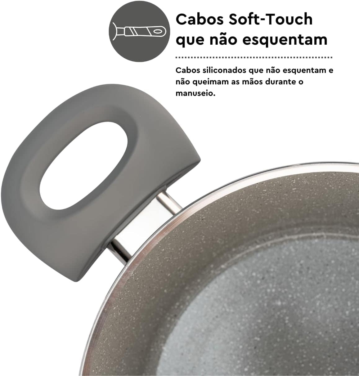 Jogo de Panelas Brinox Antiaderente 5 peças com Indução Cera... - Image 4