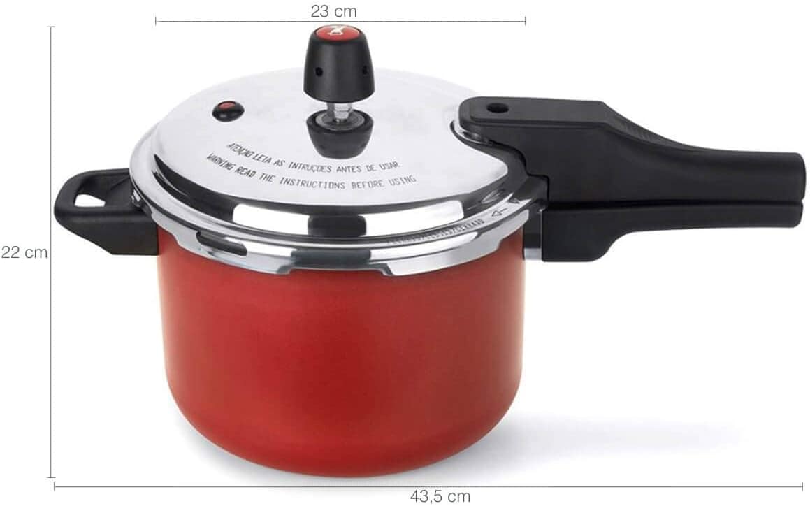 Multiflon Panela de Pressão Antiaderente Quartzo 4,5 l Verme... - Image 3