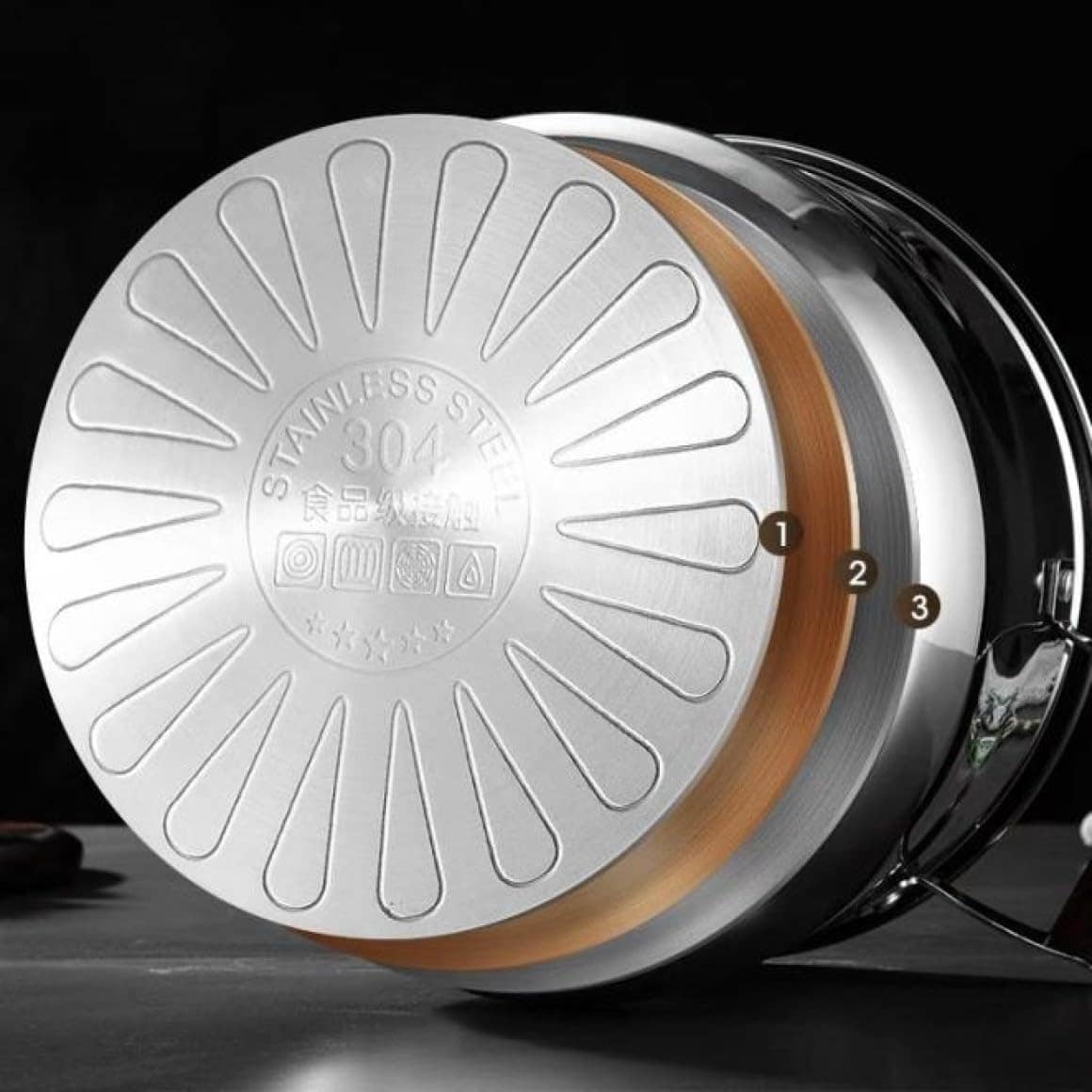 Panela a Vapor de Inox com Tampa de Vidro e Cesto de Cozimen... - Image 3