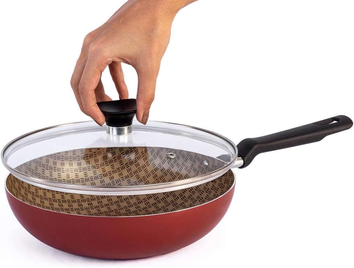 Frigideira Funda Antiaderente Tramontina 24Cm Com Tampa - Image 4