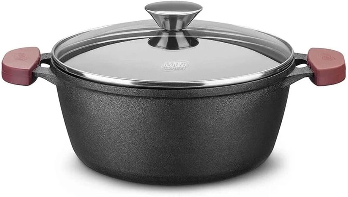 MTA CACAROLA COM TAMPA DE VIDRO FORNO FOGAO FERRO FUNDIDO N°...