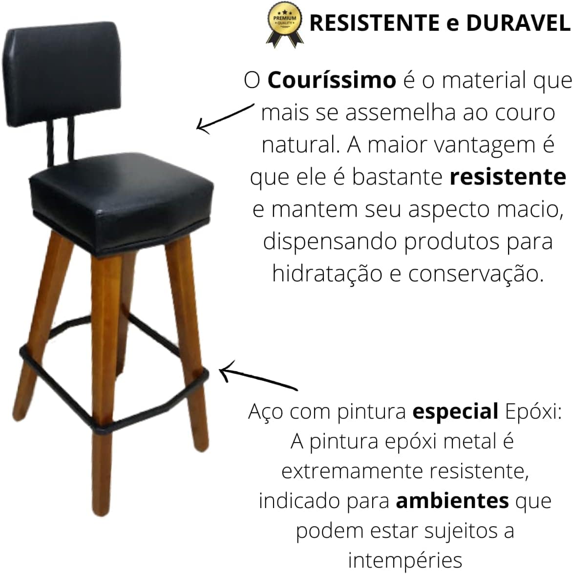 Kit 02 Banqueta Alto Padrão para Cozinha Bancada Bar Estofad... - Image 5