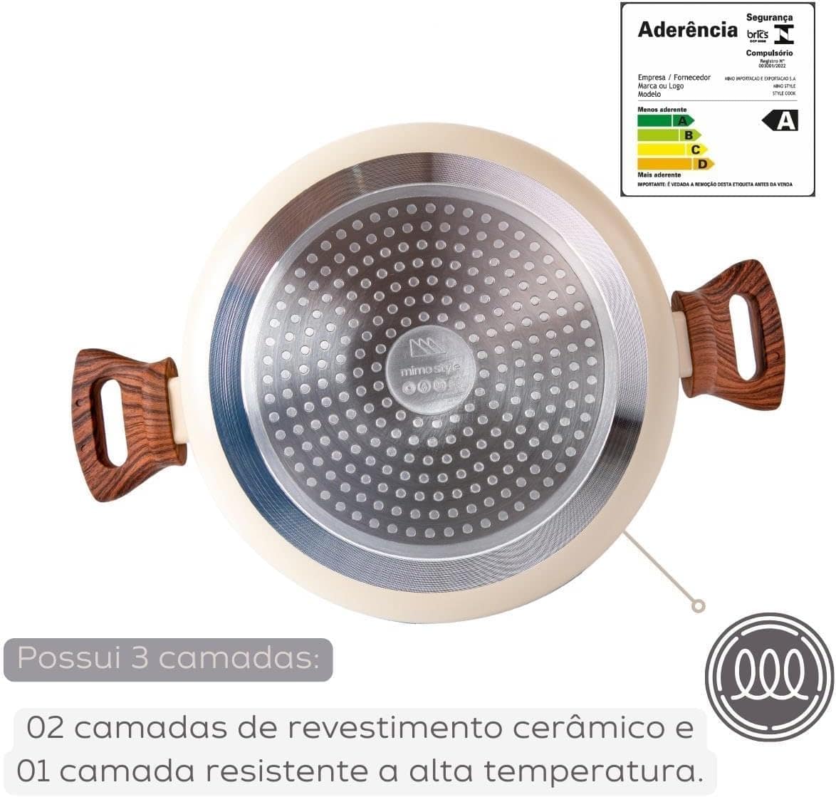 Jogo de Panelas Indução Antiaderente Cerâmico 10 Peças com U... - Image 3