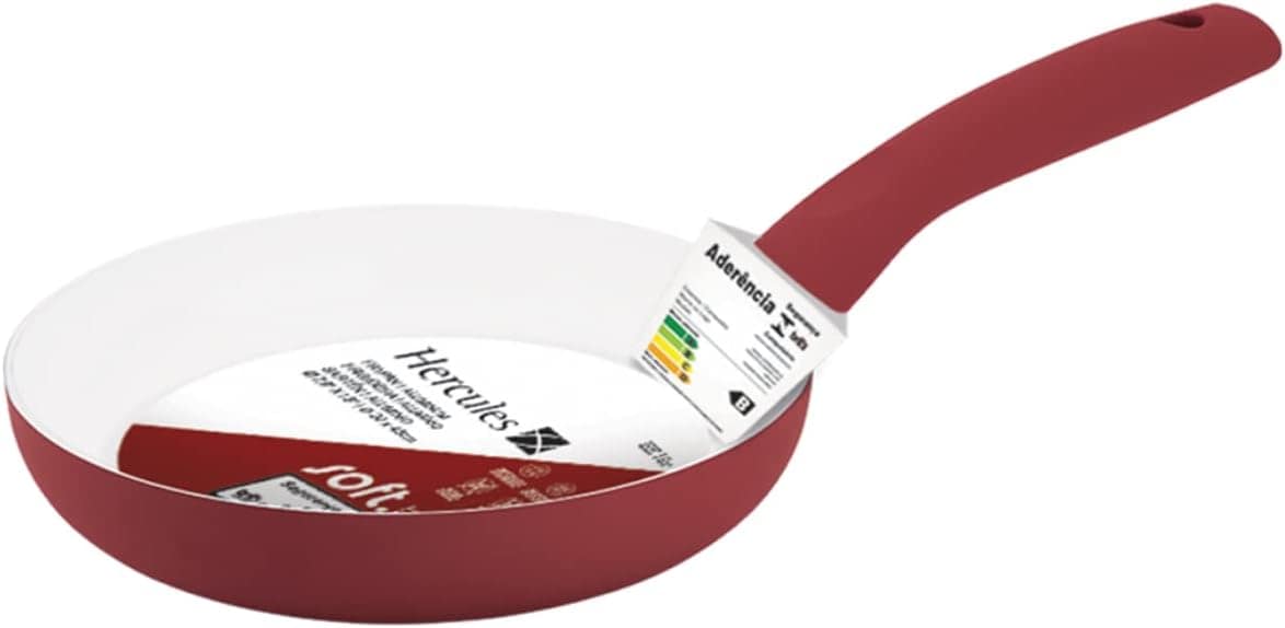 Frigideira De Alumínio 22X5cm Vermelha Hercules