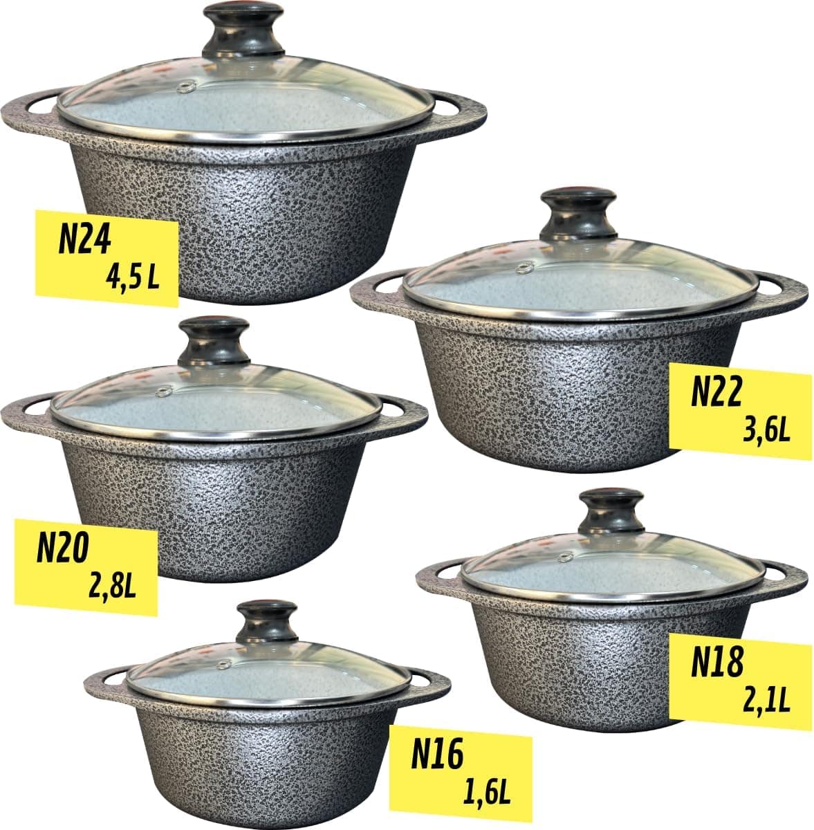 Jogo De Panelas Cerâmica Atoxica Antiaderente em Aluminio Fu... - Image 3