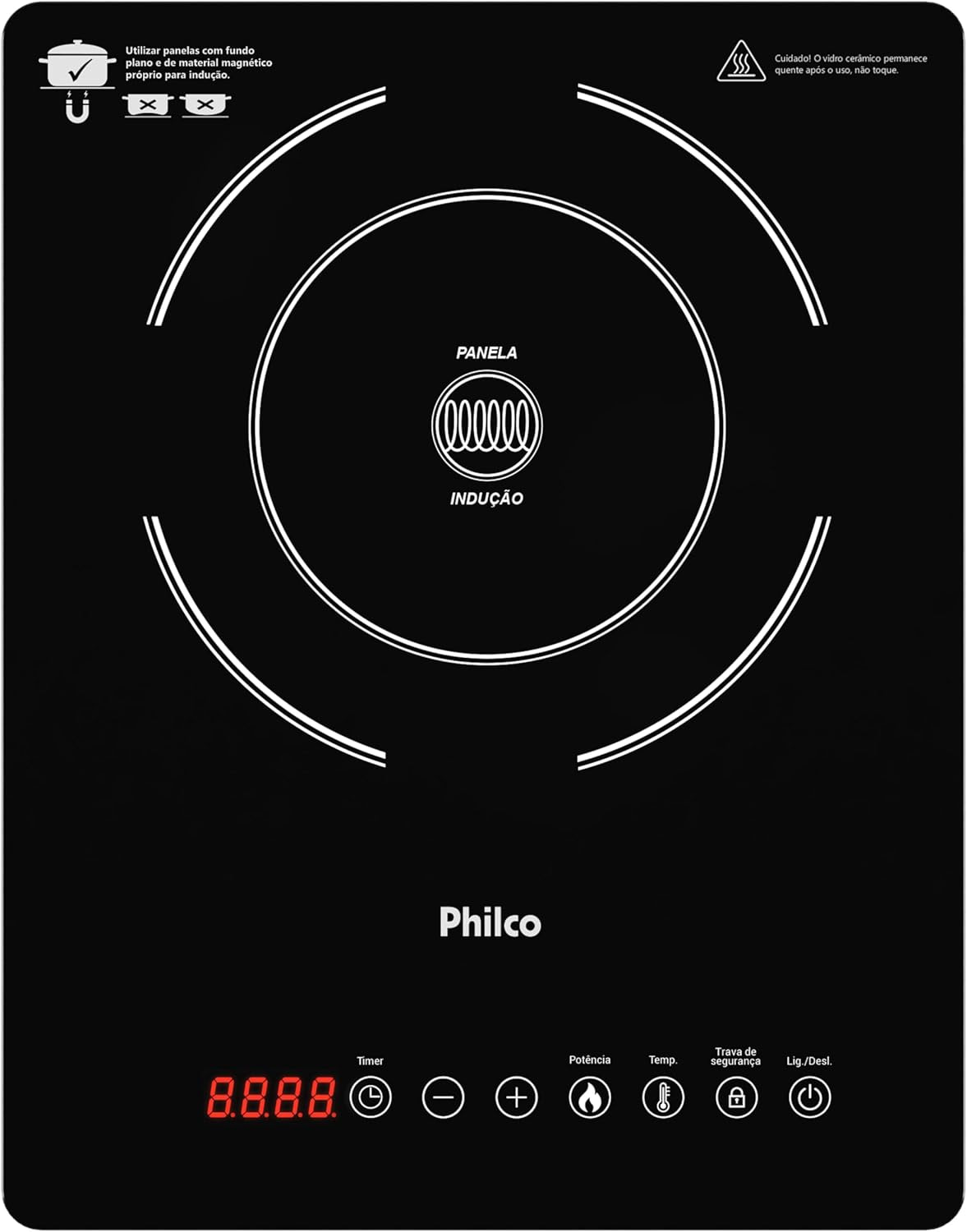 Cooktop de Indução Philco PCT12P 10 Níveis Bivolt