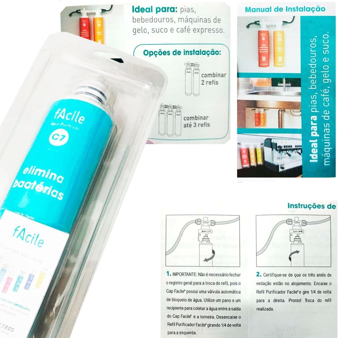 Hidrofiltros, Kit 2 Refil Filtro Facile C7 Antibacteriano Pu... | É bom mesmo? Descubra antes de comprar - Image 5