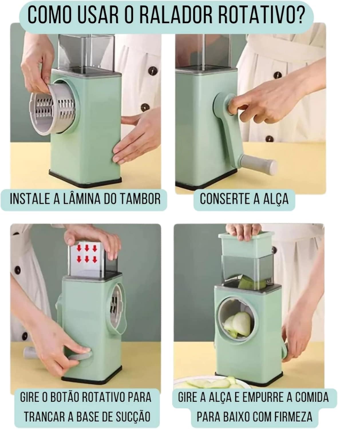 Cortador e Ralador Multifuncional 3 em 1 – Fatiador de Legum... - Image 7