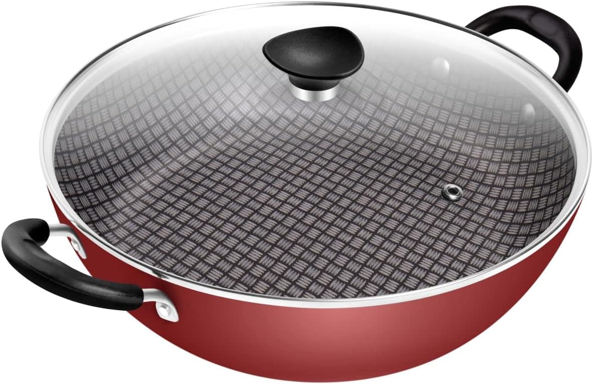 Frigideira Wok Patolux 28cm Antiaderente Vermelho