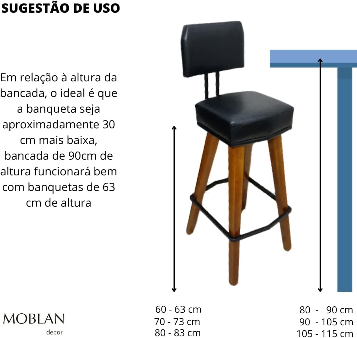 Kit 02 Banqueta Alto Padrão para Cozinha Bancada Bar Estofad... - Image 6