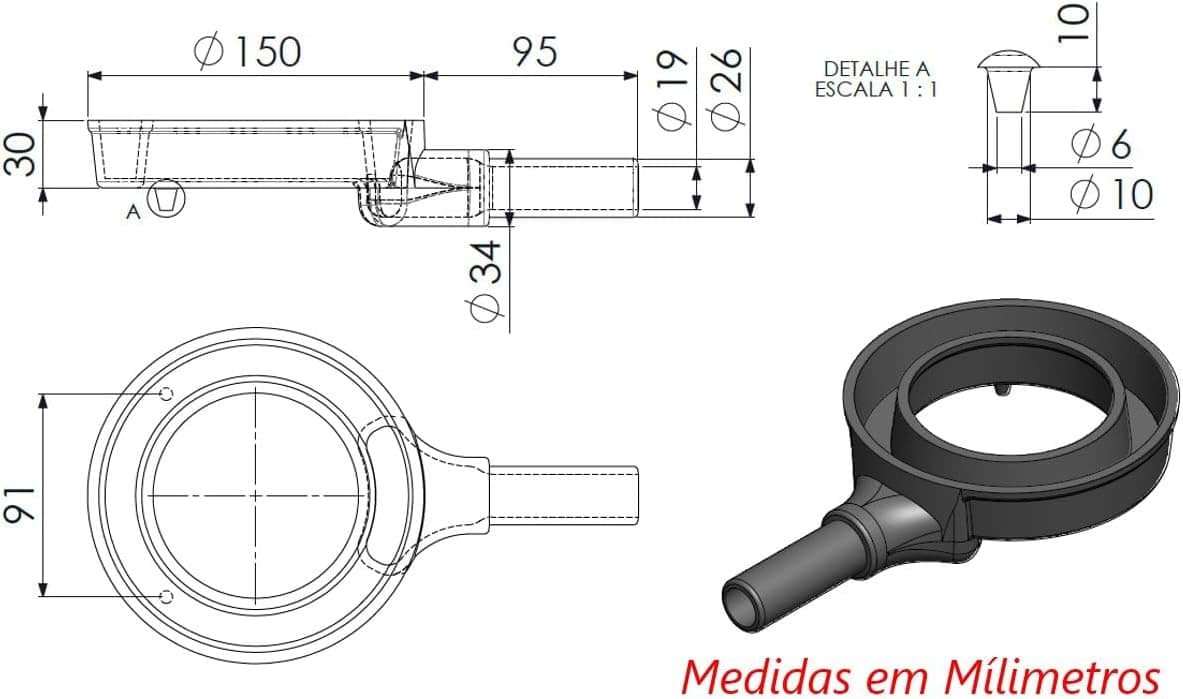 Queimador Simples Dupla Chama Fogão Industrial Ferro N2 15cm - Image 3