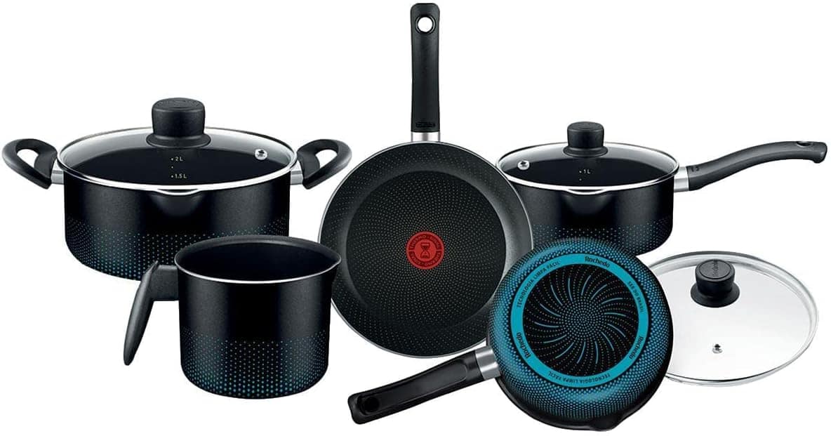 Jogo de Panelas, Rochedo, Smart, 5 peças, Preto