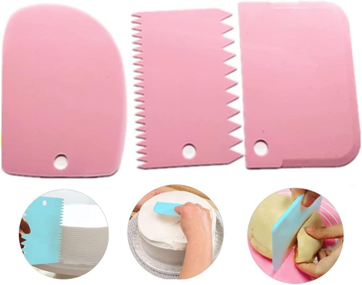 Conjunto Kit de 3 Espátula Raspadora Decorativa de Bolo, Pãe... - Image 3