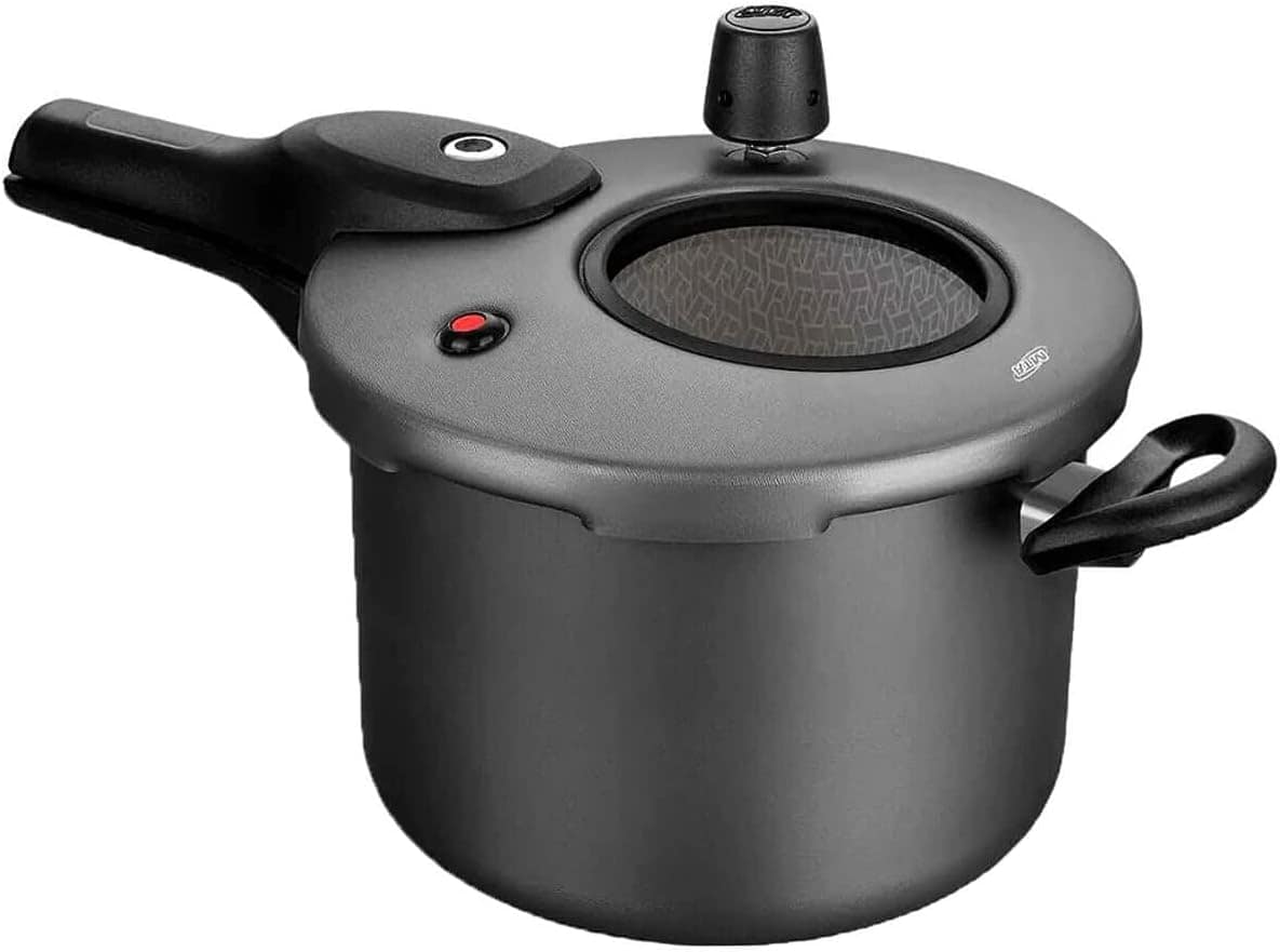 MTA PANELA DE PRESSAO COR GRAFITE COM VISOR DE VIDRO FECHAME...