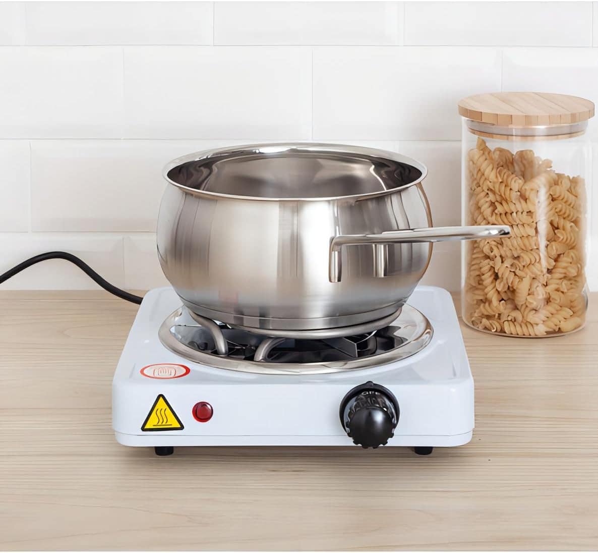 Fogareiro Elétrico Portátil Cooktop 220v 1 Boca 1000w Branco - Image 2