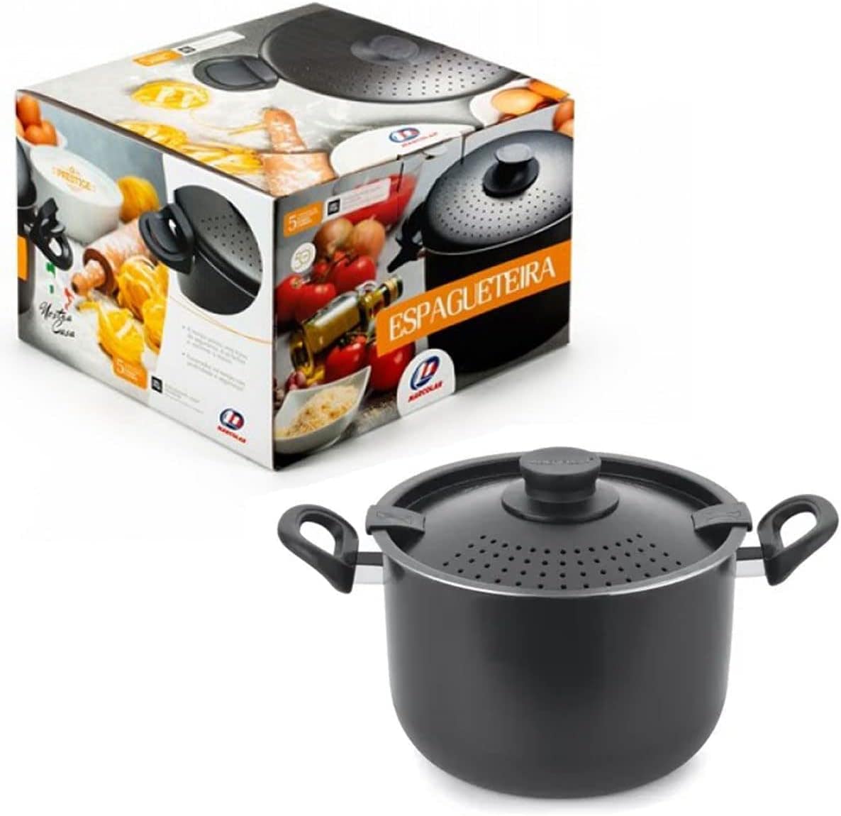 Panela para Macarrão Espagueteira Escorredor Antiaderente - Image 4