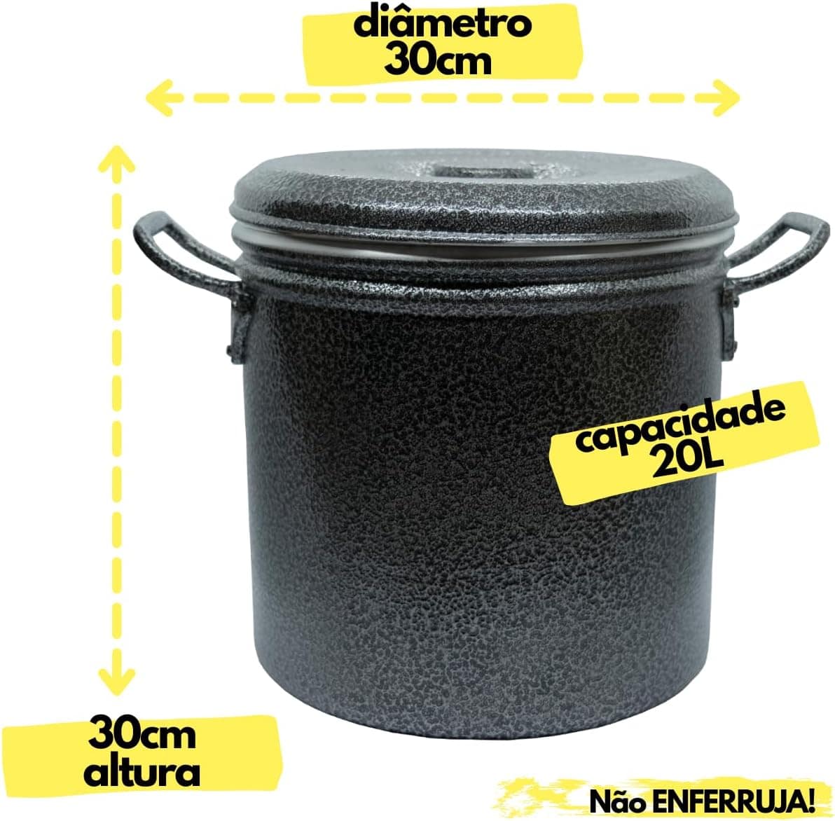 Caldeirão Panela Em Aluminio Craquelado N 30 Linha Hotel 20 ... - Image 2