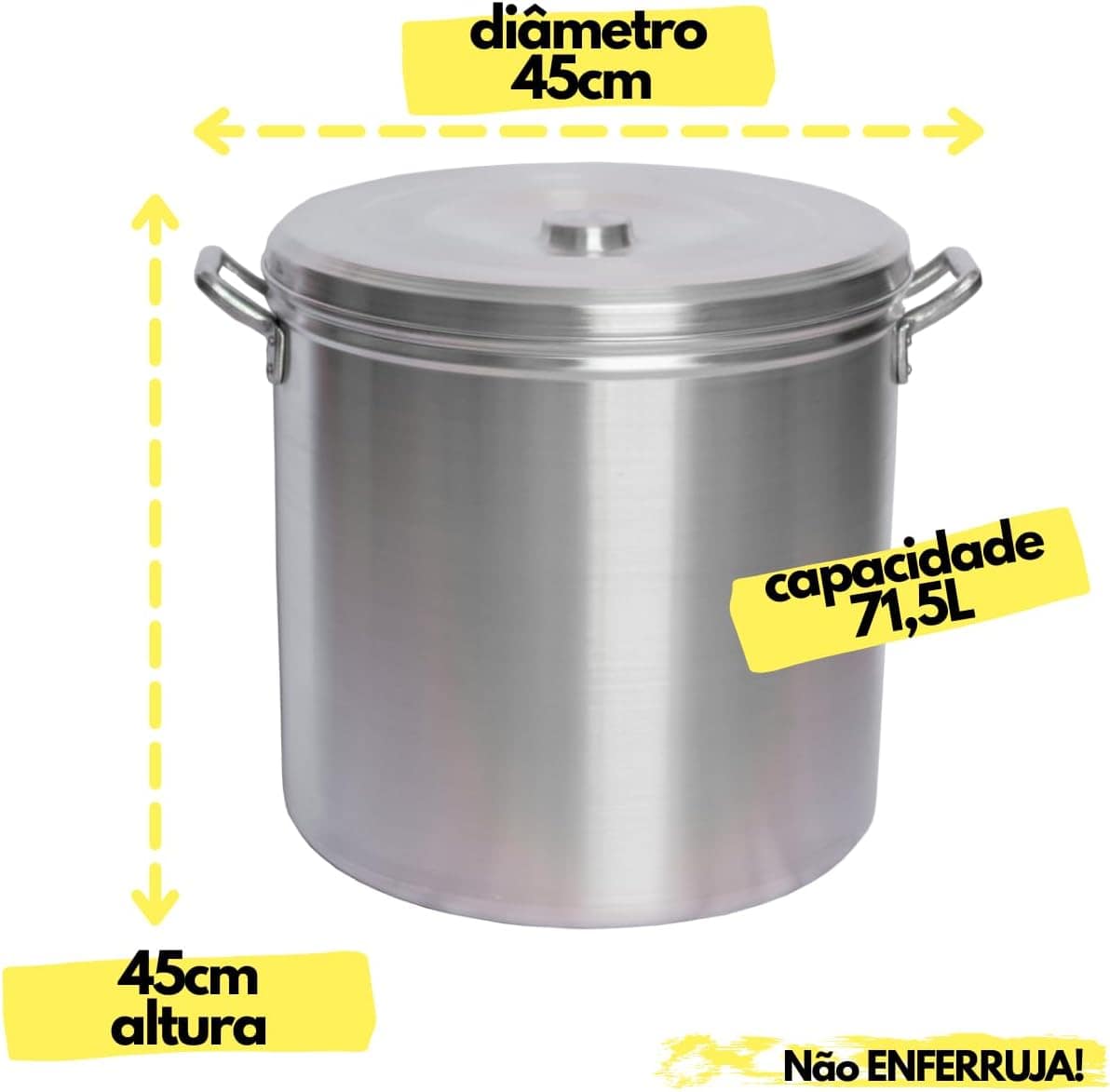 Caldeirão Grande Linha Hotel Restaurante Em Aluminio Nº 45 C... - Image 2