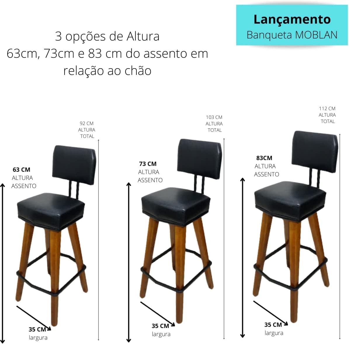 Kit 02 Banqueta Alto Padrão para Cozinha Bancada Bar Estofad... - Image 2