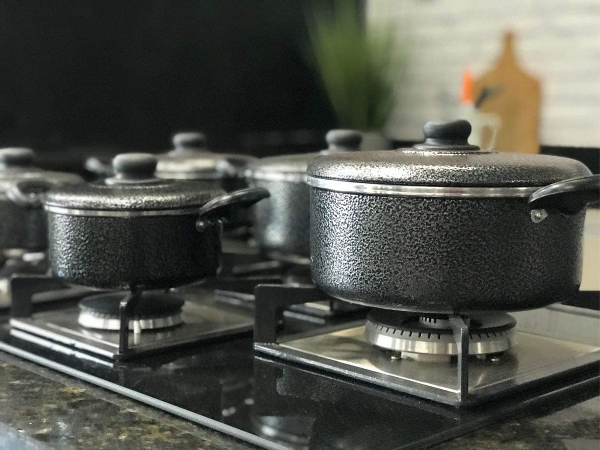 Jogo de Panelas em Alumínio 05 peças Preto - Image 4