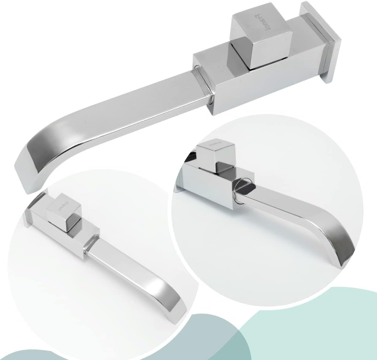 Torneira de Parede para Banheiro Estilo Industrial Quadrada ...