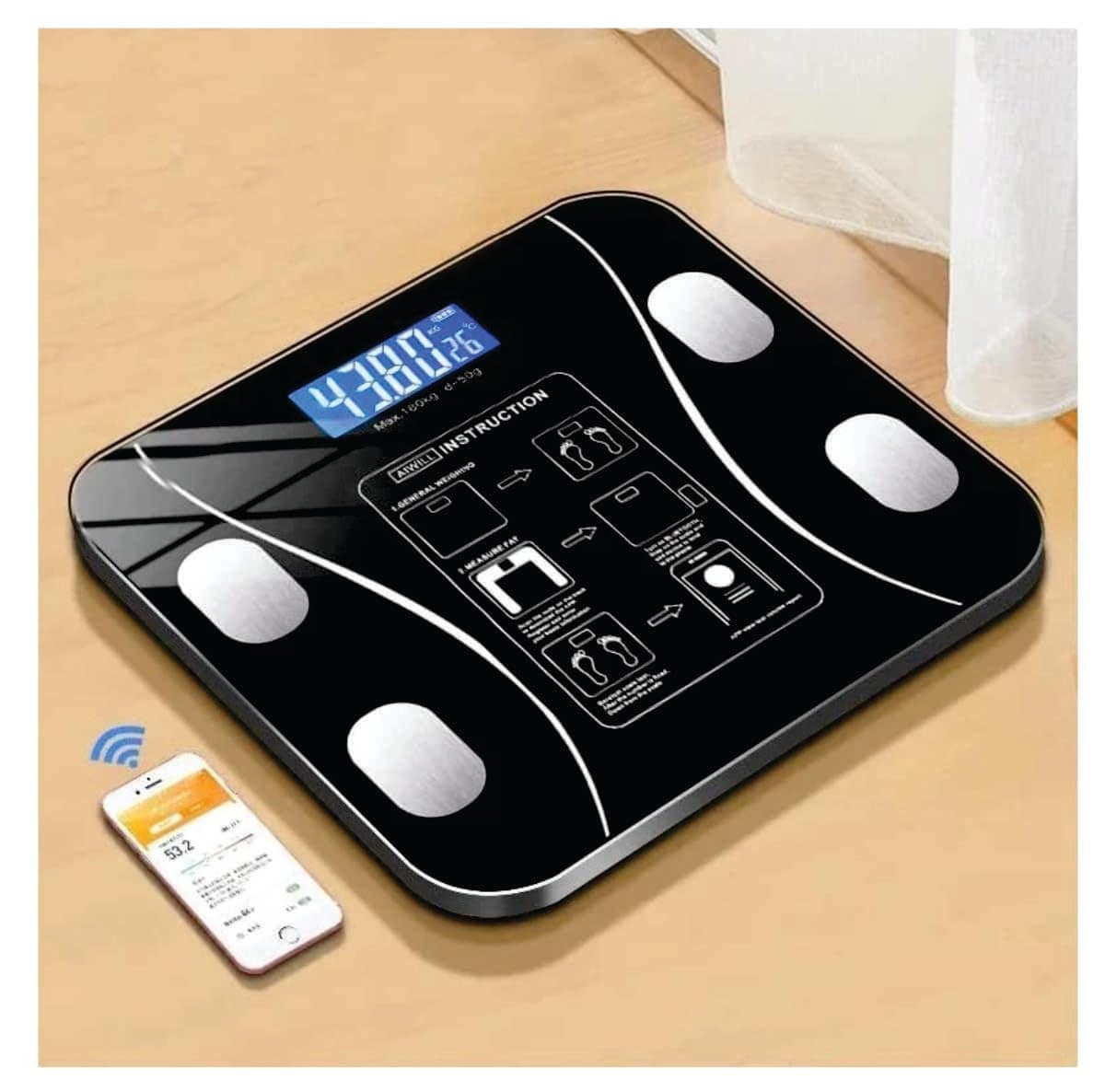 Balança Digital Bioimpedância Corporal Bluetooth Aplicativo-... - Image 3